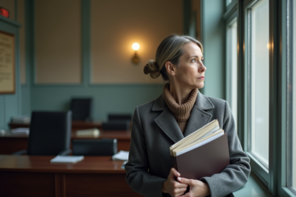 Femme d'âge moyen dans un bureau administratif public